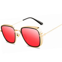 Fashion Square Sunglasses Women New Oversized Mirror Men Shades Glasses Luxury Brand Metal Trend Unique Female Eyewear UV400