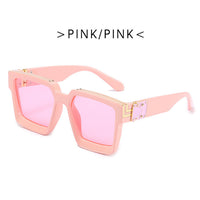 Fashion Trend Big Frame Sunglasses Green Marble Print Street Shooting Catwalk Solid Eye Sun Glasses for Women Eyewear