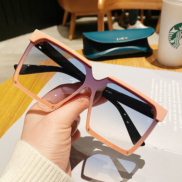 Oversized Women Sunglasses Fashion Big Frame Sun Glasses Men Luxury Brand Designer Eyeglasses Vintage Eyewear UV400