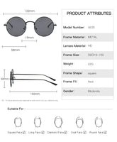 Classic Men Round Sunglasses Women Metal Frame UV400 Sun Glasses Men&#39;s Female Fashion Eyewear