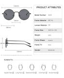 Classic Men Round Sunglasses Women Metal Frame UV400 Sun Glasses Men&#39;s Female Fashion Eyewear