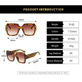 Fashion Square Carved Leg Sunglasses for Women Retro Pattern Gradient Shades UV400 Men Leopard Champagne Eye Glasses 2021