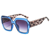 Fashion Square Carved Leg Sunglasses for Women Retro Pattern Gradient Shades UV400 Men Leopard Champagne Eye Glasses 2021