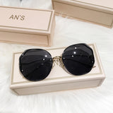 Women Sunglasses Rimless UV400 Brand Designer High Quality Gradient Sun Glasses Female oculos