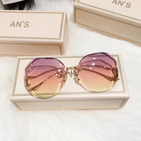 Women Sunglasses Rimless UV400 Brand Designer High Quality Gradient Sun Glasses Female oculos