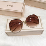 Women Sunglasses Rimless UV400 Brand Designer High Quality Gradient Sun Glasses Female oculos