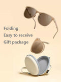 Folded sunglasses Light sunglasses New Women  Fashion Sunglasses Small Frame Round Driving Retro Outdoor Glasses UV400