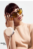Folded sunglasses Light sunglasses New Women  Fashion Sunglasses Small Frame Round Driving Retro Outdoor Glasses UV400