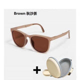 Folded sunglasses Light sunglasses New Women  Fashion Sunglasses Small Frame Round Driving Retro Outdoor Glasses UV400
