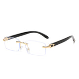 New Punk rimless Sunglasses Rimless Rectangle  Men Women Vintage Shades Driving Sun Glass Frameless Gradient Fashion