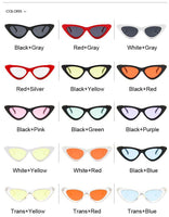 Cute Sexy Retro Cat Eye Sunglasses Women Small Black White Triangle Vintage Cheap Ladies Sun Glasses Red Female UV400