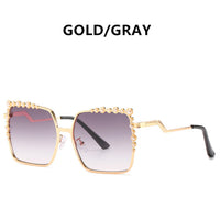 Oversized Square Sun Glasses Ladies 2021 New Luxury Pearl Sunglasses Women Brand Designer Fashion Shades Big Frame Oculos