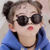 021 Children Cute Cartoon Flower Heart Sunglasses Kids Round Glasses Baby Fashion Colors Sunglasses Boys Girls Eyewear