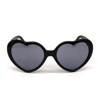 Love Heart Shape Sunglasses Women PC Frame Light Change Love Heart Lens Colorful Sun Glasses Female Red Pink Shades Eyewaer