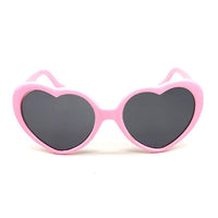 Love Heart Shape Sunglasses Women PC Frame Light Change Love Heart Lens Colorful Sun Glasses Female Red Pink Shades Eyewaer