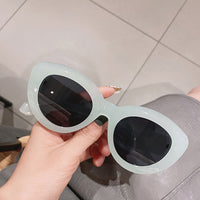 ins Hot Popular Fashion Cat Eye Women Sunglasses Retro Jelly Color Shades UV400 Eyewear Men Green Pink Purple Sun Glasses