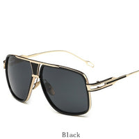 2021 Luxury Sunglasses For Men Women Brand Metal Big Frame Glasses Ladies UV400 Blue Black Sunglass Male Female Eyewear