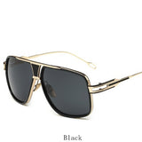 2021 Luxury Sunglasses For Men Women Brand Metal Big Frame Glasses Ladies UV400 Blue Black Sunglass Male Female Eyewear