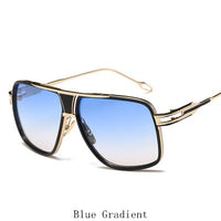 2021 Luxury Sunglasses For Men Women Brand Metal Big Frame Glasses Ladies UV400 Blue Black Sunglass Male Female Eyewear