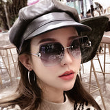 Sunglasses Women Luxury Trimming Gradient Shades Sun Glasses 2020 Ladies Vintage Framless Eyewear UV400  Fashion Shades gafas de