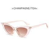 UV400 Personality Cat Eye Sunglasses Trendy Driving Streamlined Sun Glasses Female Street Shooting Eyewear Brand Designer