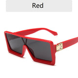 2021 New Trend Fashion Square One-piece Sunglasses for Women Men Sun Glasses Big Frame Male Female Eyewear UV400