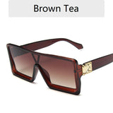 2021 New Trend Fashion Square One-piece Sunglasses for Women Men Sun Glasses Big Frame Male Female Eyewear UV400