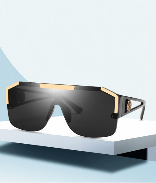 New Square Sunglasses Women Fashion Oversized Metal Frame Vintage Glasses Men Shades Retro Gradient Colors Oculos UV400
