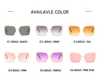 Oversized Square Sun Glasses Ladies New Luxury Pearl Sunglasses Women Brand Designer Fashion Shades Big Frame Oculos