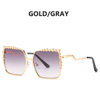 Oversized Square Sun Glasses Ladies New Luxury Pearl Sunglasses Women Brand Designer Fashion Shades Big Frame Oculos