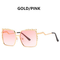 Oversized Square Sun Glasses Ladies New Luxury Pearl Sunglasses Women Brand Designer Fashion Shades Big Frame Oculos