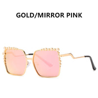 Oversized Square Sun Glasses Ladies New Luxury Pearl Sunglasses Women Brand Designer Fashion Shades Big Frame Oculos