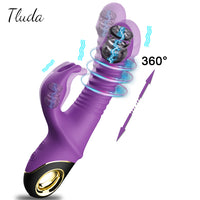 2022 Rabbit Vibrator Automatic Telescopic Rotation G-Spot Clitoris Stimulator Female Masturbation Sex Toys For Women Adults 18