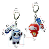 Beijing sports bing dun dun Keychain Acrylic Pendant Double Sided Printing Key Chain Decor Gifts For Party Guests