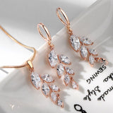 Jewelry Set Women's Silver Cubic Zircon Earrings Necklace Jewelry Sets Women Set