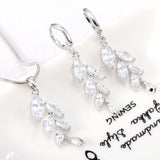 Jewelry Set Women's Silver Cubic Zircon Earrings Necklace Jewelry Sets Women Set