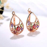 Flower Jewelry Sets for Women Wedding with Cubic Zircon Girlfriend Gift