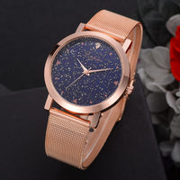 Starry Women Watches Steel Quartz Ladies Rose Watch Casual Clock Lovers Girl Wristwatch