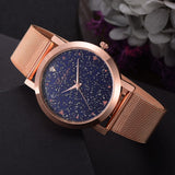 Starry Women Watches Steel Quartz Ladies Rose Watch Casual Clock Lovers Girl Wristwatch