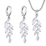 Jewelry Set Women's Silver Cubic Zircon Earrings Necklace Jewelry Sets Women Set