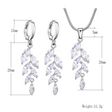 Jewelry Set Women's Silver Cubic Zircon Earrings Necklace Jewelry Sets Women Set