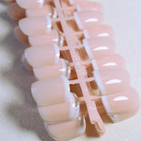 1 lot= 10 kits Clear Nude French Nails Short Size Square White Fake Nails Laidy Finger Decoration Daily Wear 240pcs