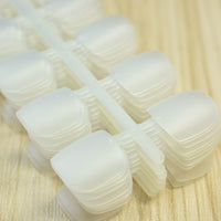 1 lot= 10 kits Clear Nude French Nails Short Size Square White Fake Nails Laidy Finger Decoration Daily Wear 240pcs