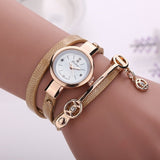 Women Watch Gold Quartz Gift Watch Wristwatch Women Dress Leather Casual Watches