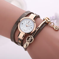 Women Watch Gold Quartz Gift Watch Wristwatch Women Dress Leather Casual Watches