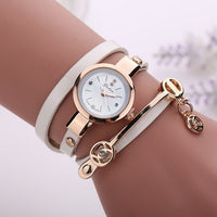 Women Watch Gold Quartz Gift Watch Wristwatch Women Dress Leather Casual Watches