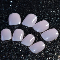 Small Pink Press On Nails Extra Short Carnival Candy Round Kids Size False Nail Tips 24pcs Kids&#39; Gift