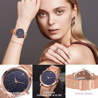 Starry Women Watches Steel Quartz Ladies Rose Watch Casual Clock Lovers Girl Wristwatch