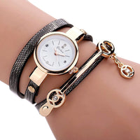 Women Watch Gold Quartz Gift Watch Wristwatch Women Dress Leather Casual Watches