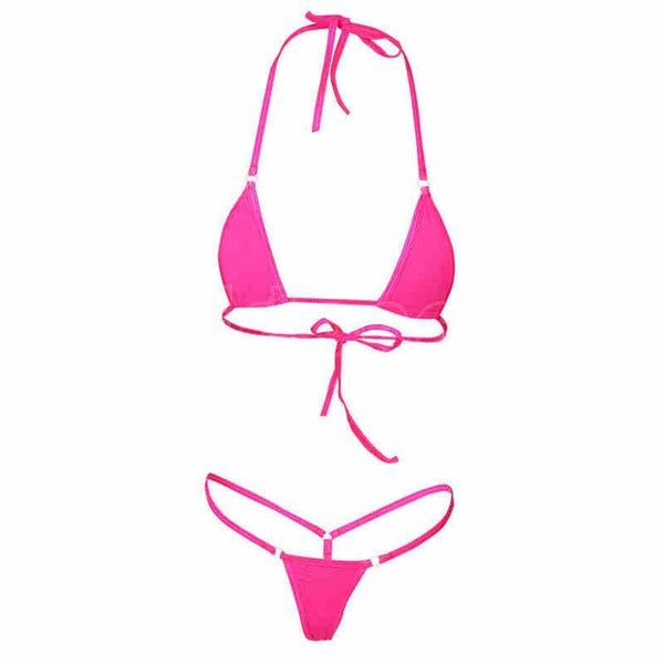 Women Sexy Micro Mini Bikini Thong Underwear G-String Bra Swimwear Sleepwear